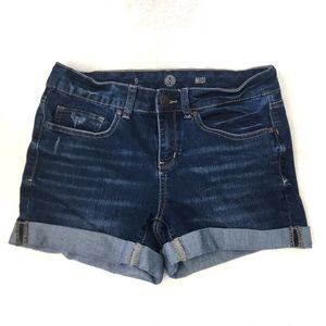 Mid-Rise Denim Shorts